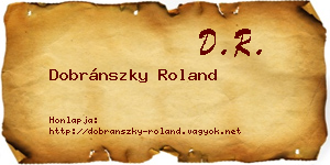 Dobránszky Roland névjegykártya