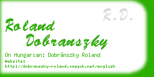 roland dobranszky business card